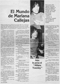 El Mundo de Mariana Callejos : [Entrevista]