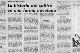 La Historia del salitre en una forma novelada.