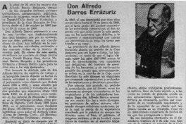 Don Alfredo Barros Errázuriz.