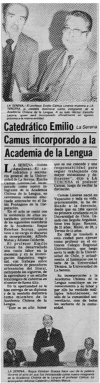 Catedrático Emilio Camus incorporado a la Academia de la Lengua