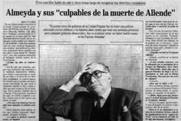 Almeyda y sus "culpables de la muerte de Allende" : [Entrevista]