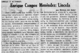 Enrique Campos Menéndez: Lincoln.