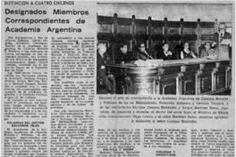 Designados miembros correspondientes de Academia argentina .