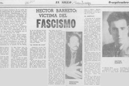 Héctor Barreto: víctima del fascismo.