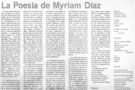 La Poesía de Myriam Díaz