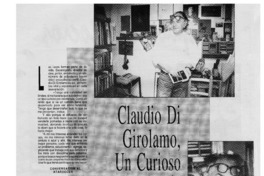 Claudio di Girolamo, un curioso por excelencia.