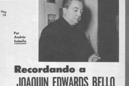 Joaquín Edwards Bello, hijo del viento