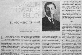 Joaquín Edwards Bello, el asombro de vivir