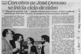 Con obra de José Donoso se inicia ciclo de video.