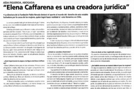 Elena Caffarena es una creadora jurídica : [entrevista]