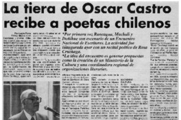 La tierra de Oscar Castro recibe a poetas chilenos