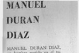 Manuel Durán Díaz.