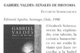 Gabriel Valdés: señales de historia
