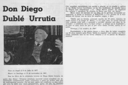Don Diego Dublé Urrutia.