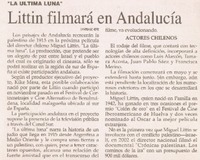 Littin filmará en Andalucía.