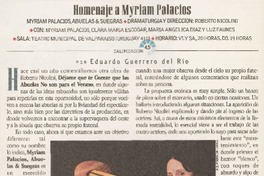 Homenaje a Myriam Palacios