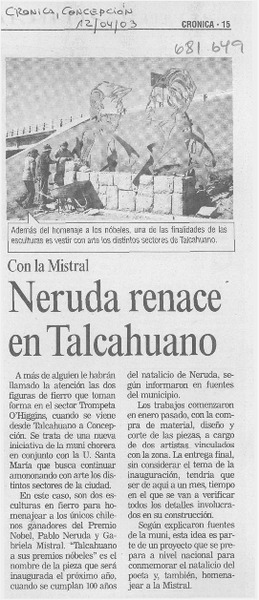 Neruda renace en Talcahuano.