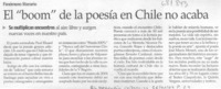 El "boom" de la poesía en Chile no acaba.
