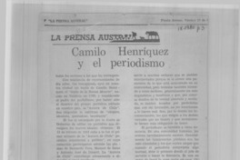 Camilo Henríquez y el periodismo.