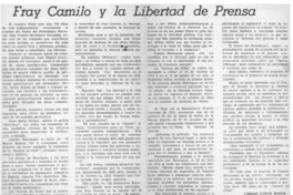Fray Camilo y la libertad de prensa