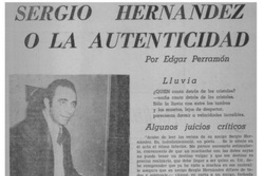 Sergio Hernández o la autenticidad
