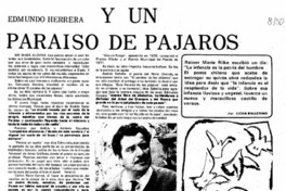 Edmundo Herrera y un paraíso de pájaros.