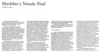 Huidobro y Neruda: final