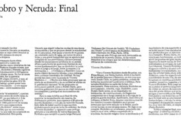 Huidobro y Neruda: final