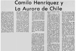 Camilo Henríquez y La Aurora de Chile