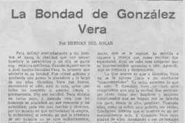 La bondad de González Vera