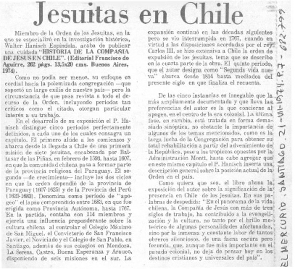 Jesuitas en Chile.
