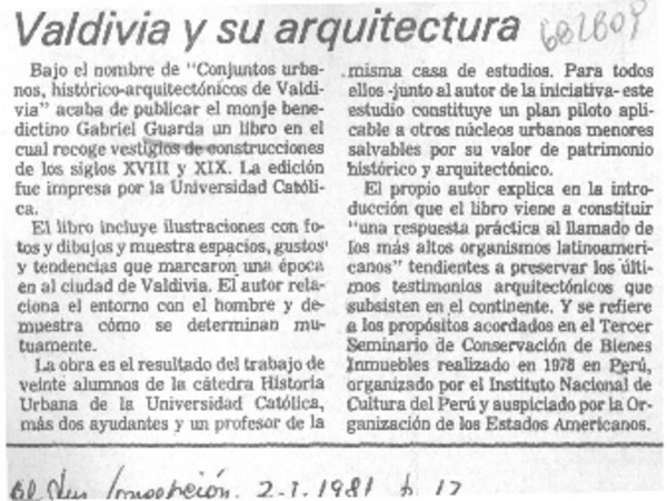 Valdivia y su arquitectura.