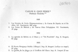 Carlos E. Grez Pérez profesor emérito.