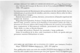 Andrés Bello y su obra en derecho romano
