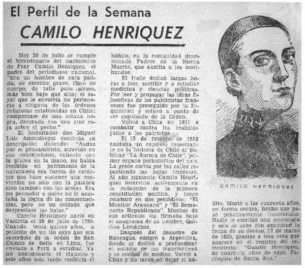 Camilo Henríquez.