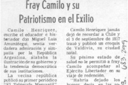 Fray Camilo y su patriotismo en el exilio