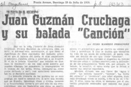 Juan Guzmán Cruchaga y su balada "Canción"
