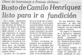 Busto de Camilo Henríquez listo para ir a fundición.