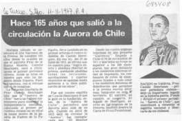 Hace 165 años que salió a la circulación la Aurora de Chile.