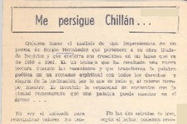 Me persigue Chillán --