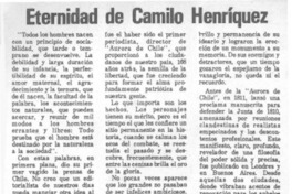 Eternidad de Camilo Henríquez