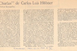 Las "Charlas" de Carlos Luis Hübner