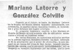 Mariano Latorre y González Colville