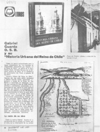 Gabriel Guarda O.S.B. y su "Historia urbana del reino de Chile".