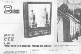 Gabriel Guarda O.S.B. y su "Historia urbana del reino de Chile".