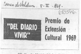 Premio de extensión cultural 1969
