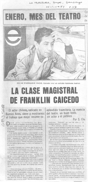 La clase magistral de Franklin Caicedo.