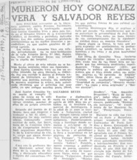 Murieron hoy González Vera y Salvador Reyes.