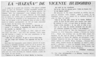 La "hazaña" de Vicente Huidobro