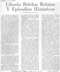 Liborio Brieba, Relatos y episodios históricos